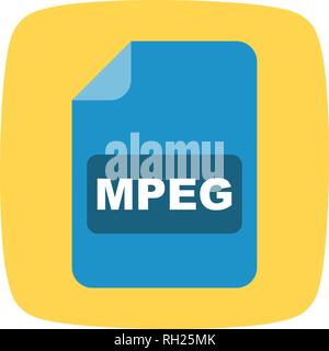 MPEG Vector Icon Sign Icon Vector Illustration For Personal And Commercial Use... Clean Look Trendy Icon... Stock Vector