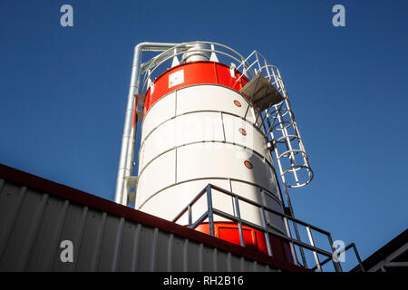 Industrial dust collector in a wood factory. Monda, Malaga province. Andalusia Spain. Europe Stock Photo