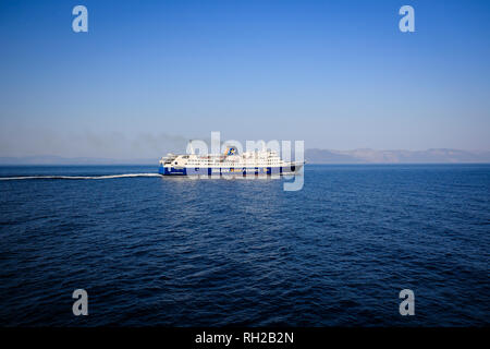 Rafina, Attica, Greece - Golden Star Ferries ferry from the port of Rafina to the Cyclades Islands.  Rafina, Attika, Griechenland - Faehre der Linie G Stock Photo