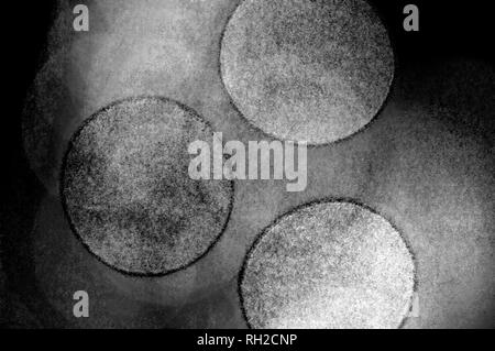 abstract monochrome image of a three circles Stock Photo