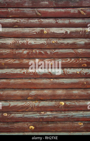 Brown logs texture. Vertical logs pattern background Stock Photo