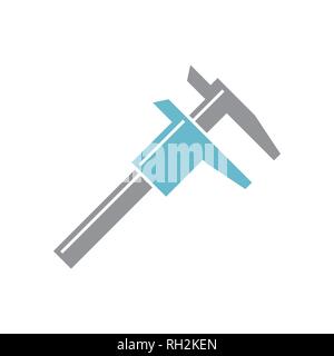Tool caliper icon on white background for graphic and web design, Modern simple vector sign. Internet concept. Trendy symbol for website design web button or mobile app. Stock Vector