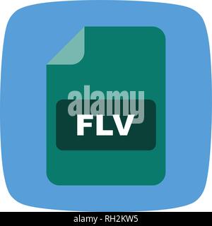 FLV Vector Icon Sign Icon Vector Illustration For Personal And Commercial Use... Clean Look Trendy Icon... Stock Vector