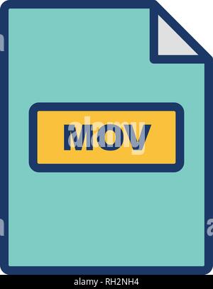 MOV Vector Icon Sign Icon Vector Illustration For Personal And Commercial Use... Clean Look Trendy Icon... Stock Vector