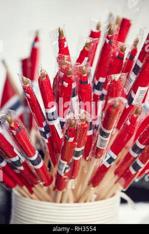 Little Norwegian flags Stock Photo