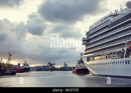 Ferry on sea Stock Photo