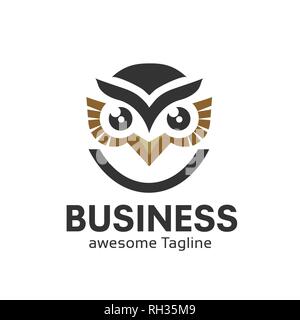 Owl logo vector in modern colorful logo design, Owl icon vector isolated on white background Stock Vector