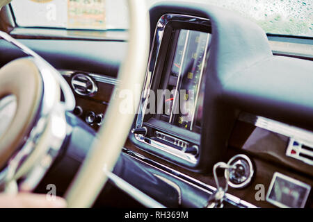 Old fashion car stereo Stock Photo