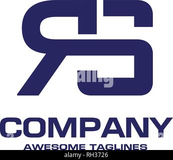 creative initial letter RS logo vector concept element Stock Vector