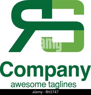 creative initial letter RS logo vector concept element Stock Vector