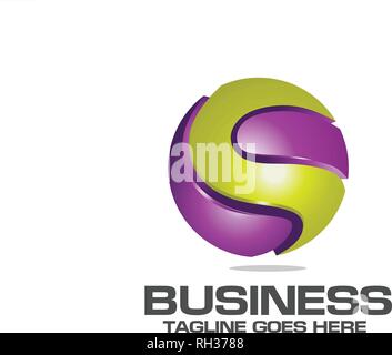 creative Letter S vector logo symbol in the colorful circle Stock Vector