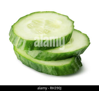 Fresh cucumber isolated on white background. Clipping path Stock Photo
