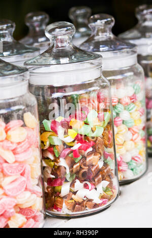 Sweets in jars Stock Photo