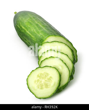 Fresh cucumber isolated on white background. Clipping path Stock Photo