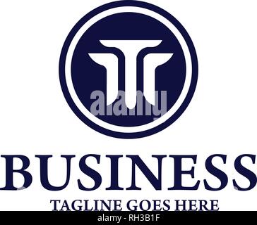 Initial letter triple T logo template colorful circle for business and company Stock Vector