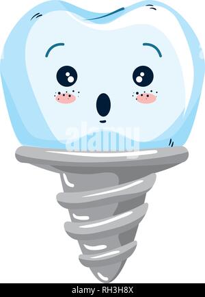 tooth implant kawaii character Stock Vector Image & Art - Alamy