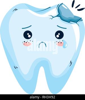 comic tooth broken kawaii character Stock Vector Image & Art - Alamy