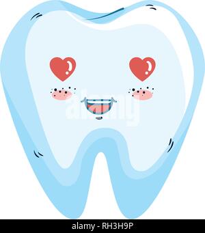 comic tooth with heart kawaii character Stock Vector Image & Art - Alamy