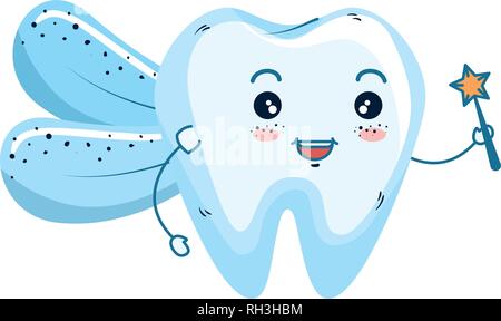 comic fairy tooth kawaii character Stock Vector Image & Art - Alamy