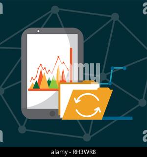data center technology Stock Vector