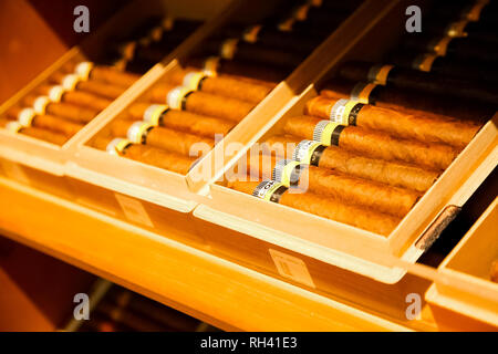 Johannesburg, South Africa - April 27 2011: Interior of an Up-Market Cigar Shop Stock Photo