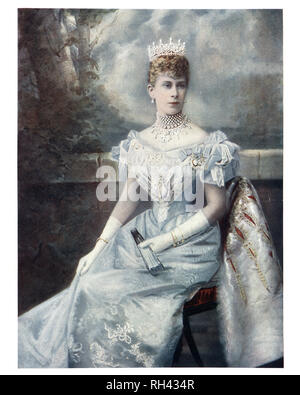 Mary of Teck, was Queen of the United Kingdom and the British Dominions and Empress of India as the wife of King George V. Stock Photo