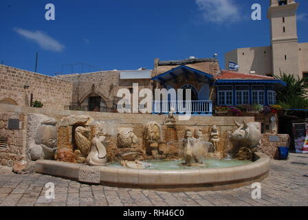 The Zodiac Fountain in Old Jaffa, Tel Aviv, Israel Stock Photo