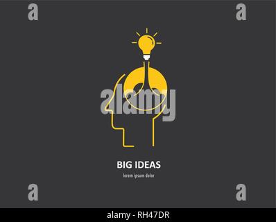 abstract concept of launching new ideas for business and start up. vector illustraation Stock Vector