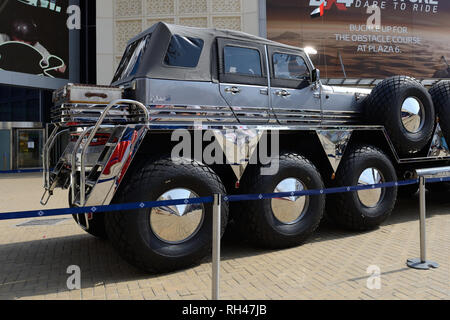 DUBAI, UAE - NOVEMBER 17: The Dhabiyan off-road car is on Dubai Motor ...