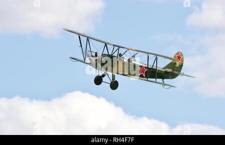 1944 Polikarpov Po2 - served as a general-purpose Soviet biplane, nicknamed ‘Kukuruznik’  (corn cutter) Stock Photo