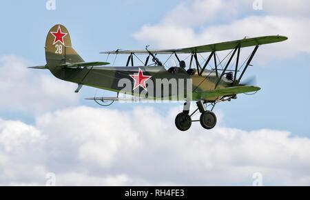 1944 Polikarpov Po2 - served as a general-purpose Soviet biplane, nicknamed ‘Kukuruznik’  (corn cutter) Stock Photo