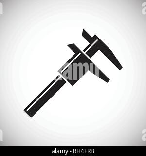 Caliper measure icon simple vector. Calliper height. Micrometer tool ...