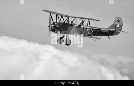 1944 Polikarpov Po2 - served as a general-purpose Soviet biplane, nicknamed ‘Kukuruznik’  (corn cutter) Stock Photo