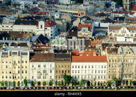 Budapest downtown dense building, Pest side Stock Photo