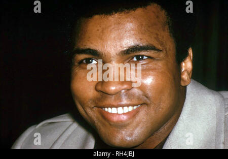 MUHAMMAD ALI - Cassius Clay (1942-2016) American boxer in 1976. Photo: Tony Gale Stock Photo