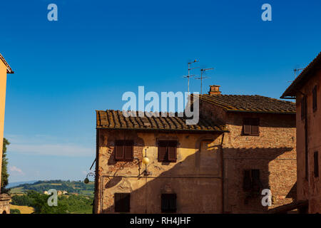 Certaldo, a town and comune of Tuscany, Italy, in the Metropolitan City of Florence, in the middle of Valdelsa. Stock Photo