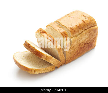 Sliced bread isolated on a white background Stock Photo