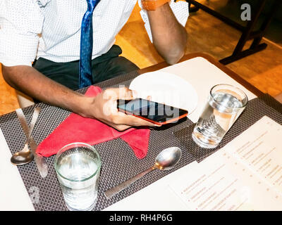 Young man adult student. People communication and risk of technology concept. Lack of real communication. Power of virtual. Stock Photo