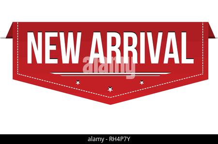 New arrival banner design on white background, vector illustration Stock Vector