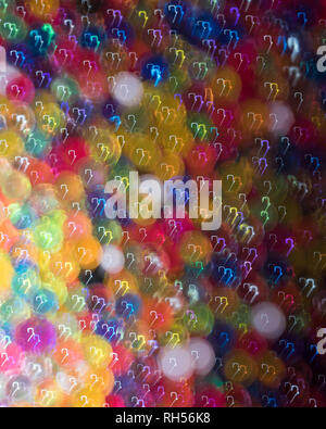 Wildly piled up colorful balls lit and blurred as background Stock Photo