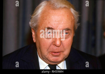 HAROLD WILSON (1916-1995) British Labour politician and Prime Minister,  about 1986 Stock Photo