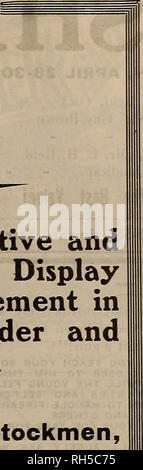 . Breeder and sportsman. Horses. in-day, May 19. 1917] THE BREEDER AND SPORTSMAN LET US SUGGEST. An Attractive and Appealing Display Advertisement in The Breeder and Sportsman More Prominent Stockmen, Horsemen, Sportsmen and Farmers are Reading THIS PAPER than any Other Pub- lication of It's Class in the West. Our Growing Circulation Indicates the BREEDER and SPORTSMAN oc- cupies first place in the Homes of ALL PROGRESSIVE STOCKMEN EVERY ISSUE IS FILED BY SUBSCRIBERS —^— If You Want To Reach The BETTER BUYERS of the West r ' SECURE SPACE NOWl WRITE or WIRE And we will Come To You With Further  Stock Photo