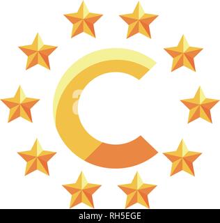 copyright of intellectual sign on white background  vector illustration Stock Vector