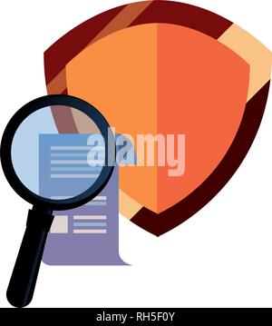 shield protection copyright of intellectual vector illustration Stock Vector