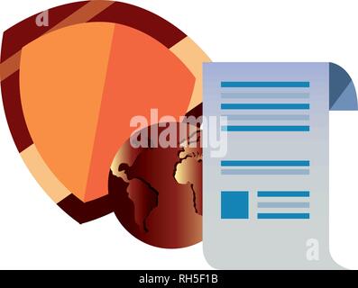 patent world security copyright of intellectual vector illustration Stock Vector