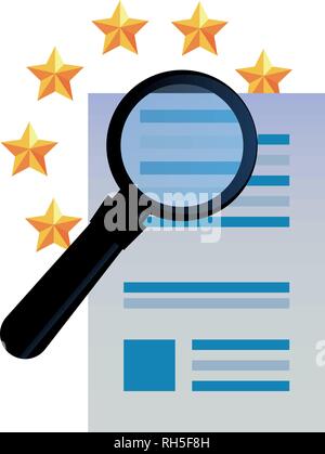 contract paper analysis copyright of intellectual vector illustration Stock Vector