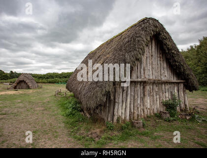 Anglo Saxon Houses Stock Photo