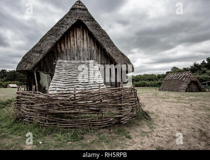 Anglo Saxon Houses Stock Photo