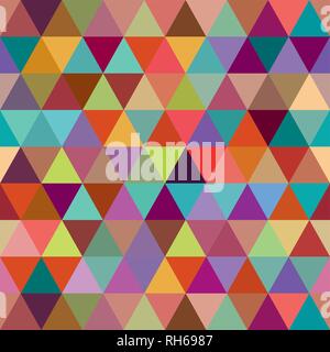 Abstract seamless background pattern with colorful triangles. Vector illustration. Stock Vector