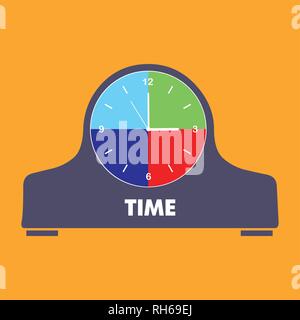 Table clock icon. Flat illustration of table clock vector icon for web Stock Vector